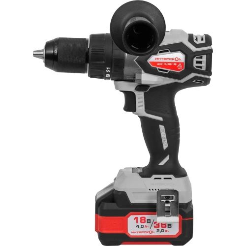 Бесщеточная ударная аккуммуляторная дрель-шуруповерт Интерскол ДАУ-13/36В 140 Li-ion АПИ (кейс, 2 аккум. 2,0Ач, ЗУ) 852.2.2.70 фото 3 Бесщеточная ударная аккуммуляторная дрель-шуруповерт Интерскол ДАУ-13/36В 140 Li-ion АПИ (кейс, 2 аккум. 2,0Ач, ЗУ) 852.2.2.70 фото 3