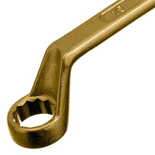 Ключ накидной, 14 х 15 мм, желтый цинк Сибртех фото 3