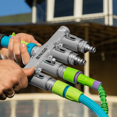 Разветвитель четырехканальный, с внутренней резьбой 3/4", алюминий, LUXE Palisad фото 13