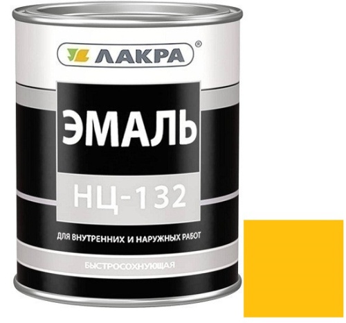 Эмаль Лакра НЦ-132 глянцевая желтая 0,7 кг