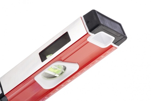 Уровень алюминиевый, магнит, фрезерованный, 3 глазка (1 зеркальный) двухкомпонентные рукоятки, 1200 мм Matrix фото 5