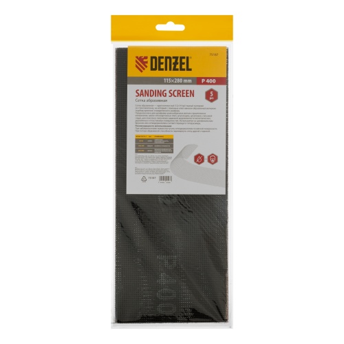 Сетка абразивная, P 400, 115 х 280 мм, 5 шт Denzel фото 3