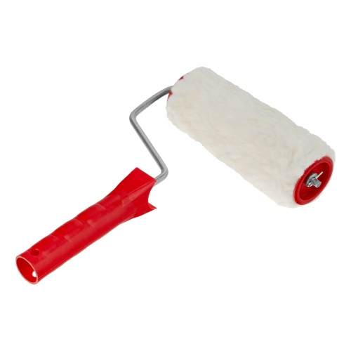 Валик "Натуральный мех", в сборе, 150 мм, D 48 мм, D ручки 6 мм, крепление шплинтом Сибртех фото 2