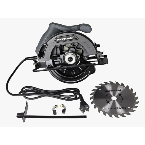 Пила циркулярная Profipower ДП-185 (1200Вт, 5500об/мин, диск 185x20мм, пропил 42/60мм, 45) E0265 Пила циркулярная Profipower ДП-185 (1200Вт, 5500об/мин, диск 185x20мм, пропил 42/60мм, 45) E0265