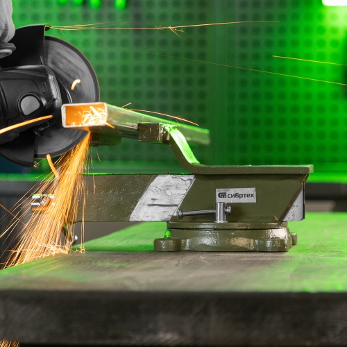 Тиски слесарные, 125 мм, стальные, поворотные Сибртех фото 13