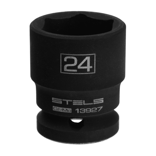 Головка ударная шестигранная, 24 мм, 1/2, CrMo Stels фото 3 Головка ударная шестигранная, 24 мм, 1/2, CrMo Stels фото 3