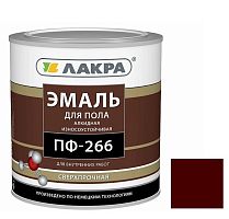 Эмаль для пола Лакра ПФ-266 красно-коричневая 3 кг