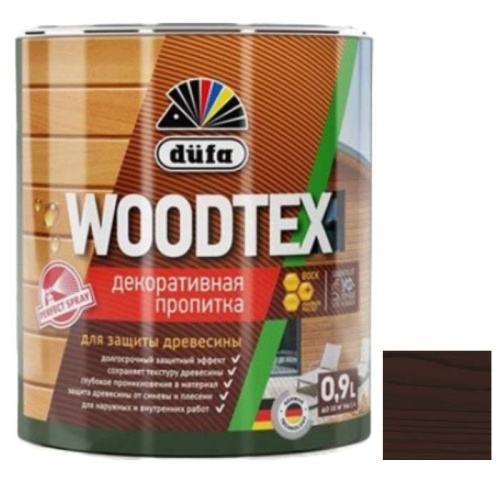 Пропитка декоративная для защиты древесины Dufa Woodtex алкидная венге 0,9 л