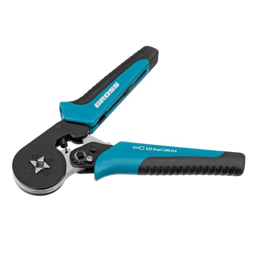 Клещи (пресс-клещи) для обжима наконечников электропроводов с сечением 0.25-8 мм2 Gross фото 5