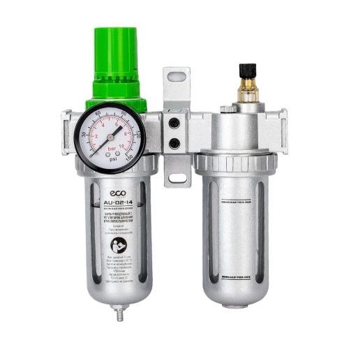 Блок подготовки воздуха с регулятором давления и маслораспылителем 1/4" ECO AU-02-14