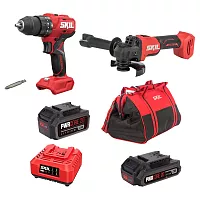 Аккумуляторная ударная дрель-шуруповерт SKIL HD6280+ AG2990 + набор SC0060+BY5197 +BG4127+  BY5196 9-1-036
