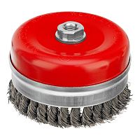 Щетка для УШМ Heavy Duty, 125 мм, М14, "чашка", крученая проволока 0.5 мм Matrix