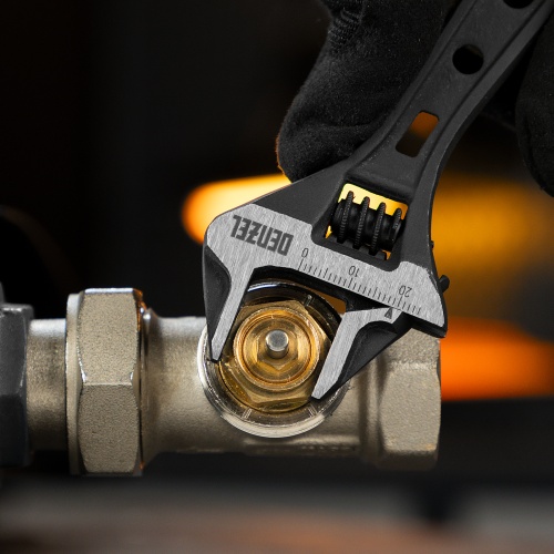 Ключ разводной 115 мм, CrV, кованый, укороченная рукоятка Denzel фото 10