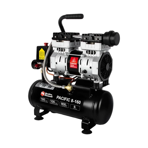 Безмасляный поршневой компрессор QUATTRO ELEMENTI PACIFIC 8-160 160 л/мин, 8 л, 1.2л.с, 8 бар 915-328 фото 9