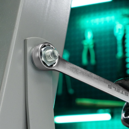 Ключ комбинированный, 21 мм, CrV, матовый хром Stels фото 9