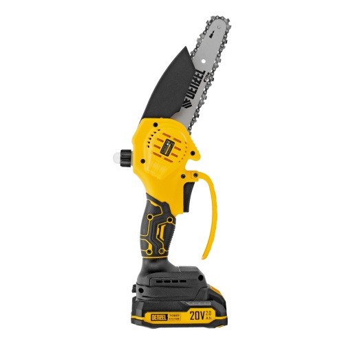 Цепная мини-пила аккумуляторная бесщет., CCS-150, шина 150 мм, Li-Ion, 20 В Denzel фото 8