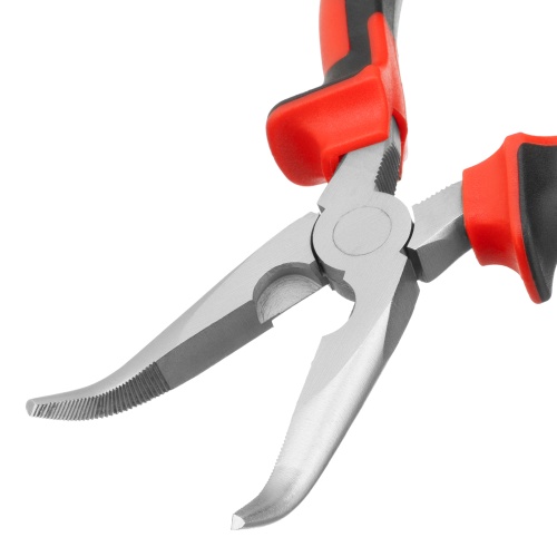 Длинногубцы изогнутые Nickel, 180 мм, никелированные, двухкомпонентные рукоятки Matrix фото 3 Длинногубцы изогнутые Nickel, 180 мм, никелированные, двухкомпонентные рукоятки Matrix фото 3