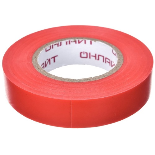 Изолента ПВХ Онлайт OIT-B15-20/R красная 15 мм 20 м фото 3