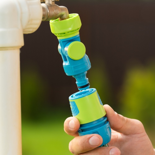 Адаптер штуцерный, шарнирный, с переключателем, 1/2-1'', Palisad Luxe фото 12