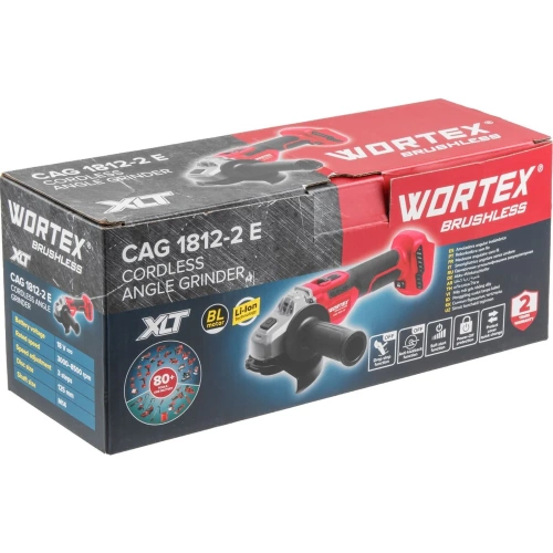 Аккумуляторная углошлифмашина WORTEX CAG 1812-2 E в кор. XLT SOLO БЕСЩЕТ., 18 В, 125 мм, 3000-8500 об/мин 1334916 фото 9 Аккумуляторная углошлифмашина WORTEX CAG 1812-2 E в кор. XLT SOLO БЕСЩЕТ., 18 В, 125 мм, 3000-8500 об/мин 1334916 фото 9