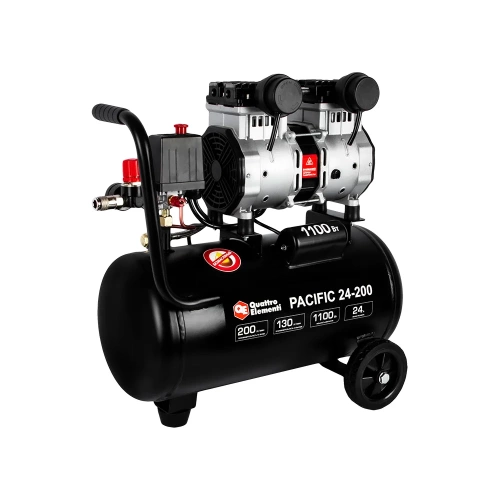 Безмасляный поршневой компрессор QUATTRO ELEMENTI PACIFIC 24-200 200 л/мин, 24л, 1,2 л.с, 8 бар 915-335 фото 9