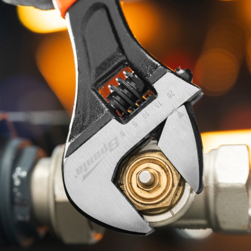 Ключ разводной, 200 мм, двухкомпонентная рукоятка Sparta фото 9