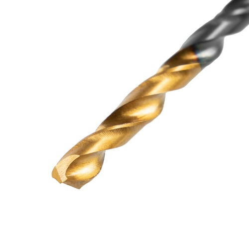 Сверло по металлу, 2,5 мм, HSS-Tin, Golden Tip, 10 шт. Denzel фото 3