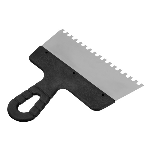 Шпатель из нержавеющей стали, 200 мм, зуб 6 х 6 мм, пластмассовая ручка Сибртех фото 2