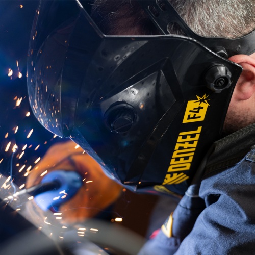 Щиток защитный лицевой (маска сварщика) F4, см. окно 90х35, DIN4/9-13// Denzel фото 16