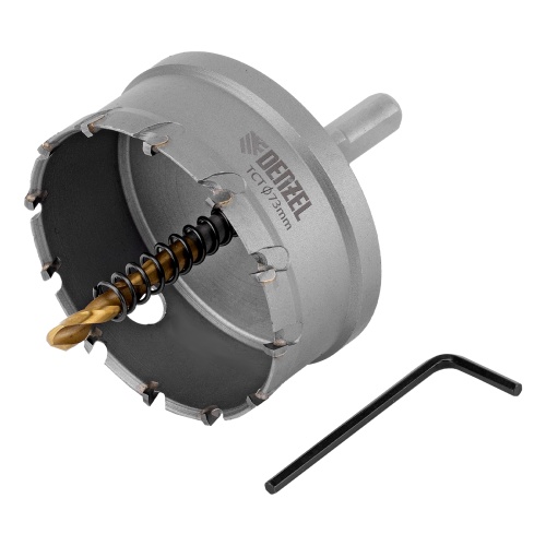 Коронка по металлу твердосплавная, 73 мм Denzel фото 2