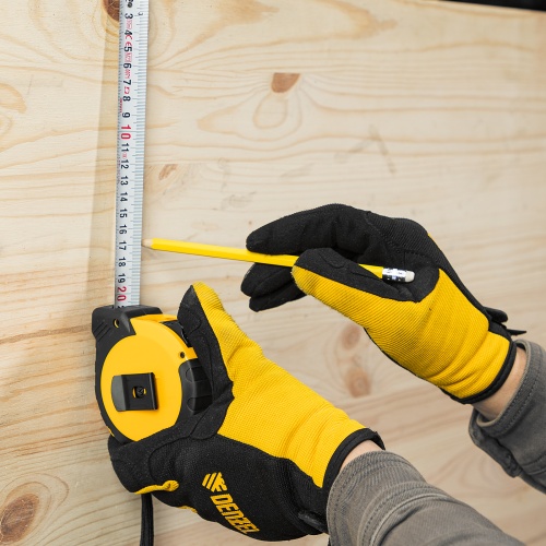 Рулетка 10м х 25мм, двухкомп. корпус, кнопка-пауза Denzel фото 12