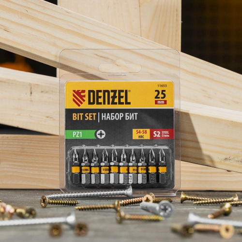 Бита PZ1х25, сталь S2, шестигранный профиль, 10 шт. Е 6,3 Denzel фото 6