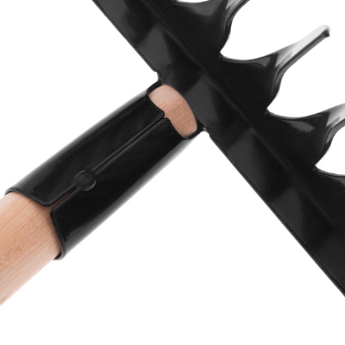 Грабли стальные, 350х1300 мм, 14 витых зубьев, деревянный черенок, Сибртех фото 6