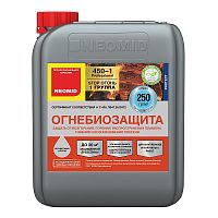 Огнебиозащита для древесины Neomid 450-1 I группа красный с индикатором 10 кг