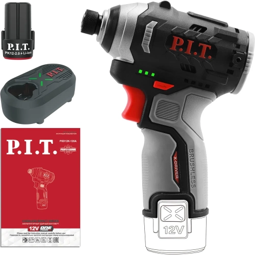 Винтоверт аккумуляторный бесщёточный P.I.T. IMPACT 12В, 120Нм, 3 скорости, HEX 1/4", 1 акб 2Ач, ЗУ PSD12K-120A/1 фото 5 Винтоверт аккумуляторный бесщёточный P.I.T. IMPACT 12В, 120Нм, 3 скорости, HEX 1/4", 1 акб 2Ач, ЗУ PSD12K-120A/1 фото 5