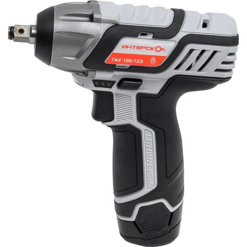 Ударный аккумуляторный гайковерт Интерскол ГАУ-100/12Э АПИ-Т Li-ion, кейс, 2 аккум., 2,0 Ач, ЗУ 807.2.2.70 фото 3