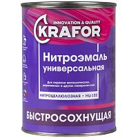 Эмаль НЦ-132 белая 0,7 кг (14) "Krafor"