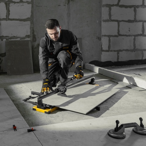 Плиткорез рельсовый 1000х16мм, каретка на подш., стальная станина, усил. рукоятка-пенал Denzel фото 12