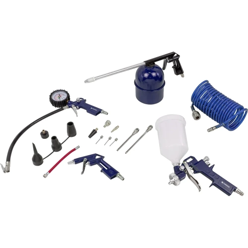 Набор пневмоинструмента Forsage 18 предметов, краскопульт-сопло 1.5 мм, обдувочник-сопла 110,140 мм, подкачка+10 адаптеров, 1 шланг для подкачки, промывка, шланг 5м F-8031K18-G /E-70/(52048) фото 10 Набор пневмоинструмента Forsage 18 предметов, краскопульт-сопло 1.5 мм, обдувочник-сопла 110,140 мм, подкачка+10 адаптеров, 1 шланг для подкачки, промывка, шланг 5м F-8031K18-G /E-70/(52048) фото 10