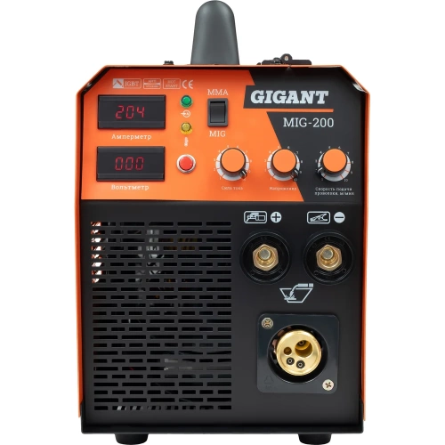 Сварочный полуавтомат - инвертор (200 A; EURO; ПВ 60%) Gigant MIG-200 фото 7 Сварочный полуавтомат - инвертор (200 A; EURO; ПВ 60%) Gigant MIG-200 фото 7