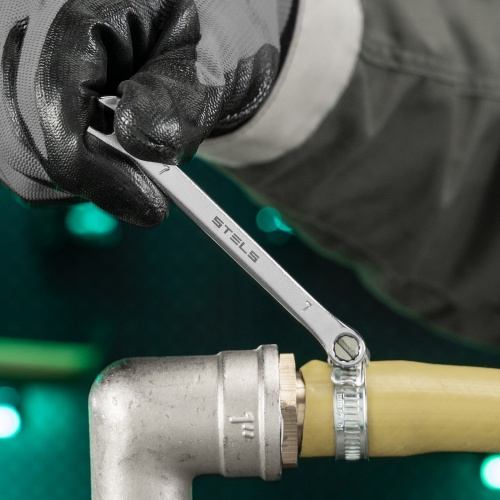 Ключ комбинированный, 7 мм, CrV, матовый хром Stels фото 8