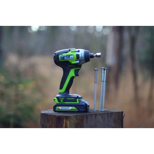 Ударный аккумуляторный винтоверт Greenworks GD24ID3 3802807 фото 11