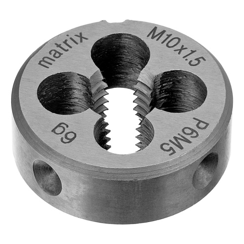 Плашка М10 х 1.5 мм, Р6М5 Matrix Плашка М10 х 1.5 мм, Р6М5 Matrix