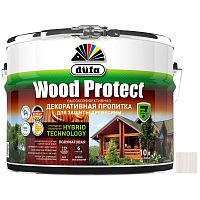 Пропитка декоративная для защиты древесины Dufa Wood Protect белый 9 л