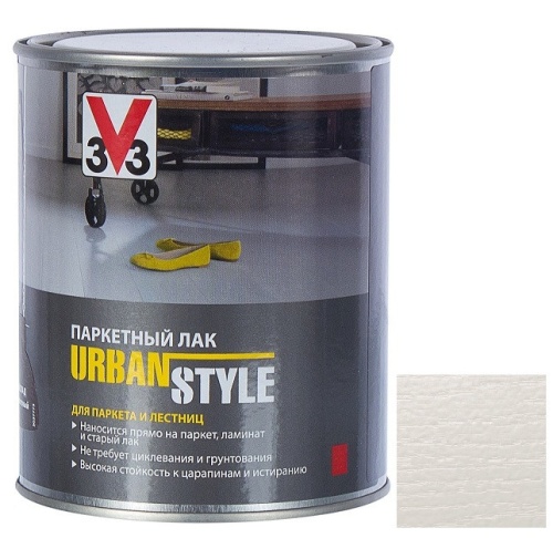 Лак акриловый паркетный V33 Urban Style белый 0,75 л