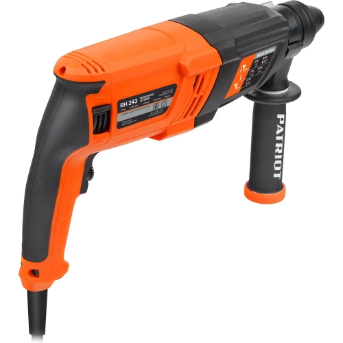 Перфоратор PATRIOT RH 243 SDS+, мощность 770 Вт, 2.6 Дж, 3 режима работы, макс.диаметр 24 мм, глубиномер, кейс 140301343 фото 6