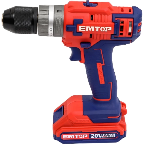 Аккумуляторная ударная дрель-шуруповерт emtop 20 В, скорость холостого хода: 0-400/0-1500 об/мин, максимальная частота ударов: 22500 об/мин ECIDL6200128 фото 3 Аккумуляторная ударная дрель-шуруповерт emtop 20 В, скорость холостого хода: 0-400/0-1500 об/мин, максимальная частота ударов: 22500 об/мин ECIDL6200128 фото 3