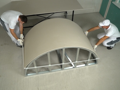 Гипсокартон ГКЛА Knauf ГСП-А УК арочный 2500х1200х6,5 мм фото 8