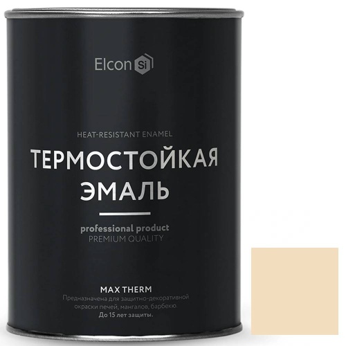 Эмаль термостойкая Elcon Max Therm 400 градусов бежевая 0,8 кг