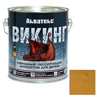 Антисептик для дерева гибридный Акватекс Викинг лессирующий полуматовый Сосна 2,5 л
